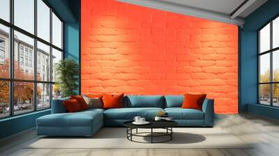 Orange brick wall background Wall mural