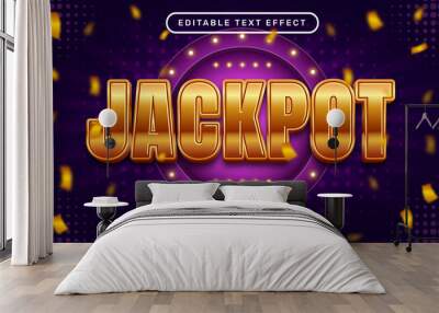 jackpot 3d text editable text effect Wall mural