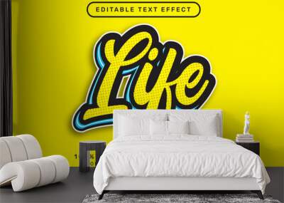 life 3d text effect and editable text effect Wall mural