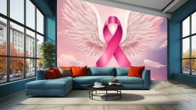 Breast cancer awareness poster Wall mural