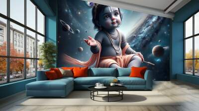 The Divine Child: Krishna's Heavenly Games Wall mural