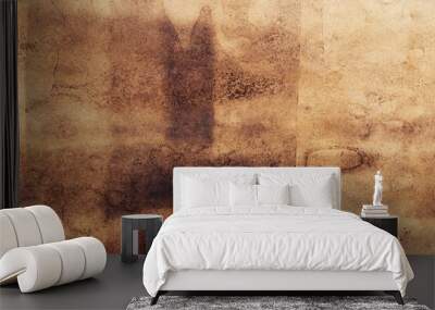 Old paper brown background vintage textured grunge. Wall mural