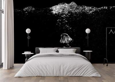 White bubbles under the water background Wall mural