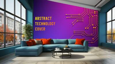 Abstract Circuit Technology Background with Gradient Wall mural