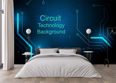 Circuit technology background Wall mural