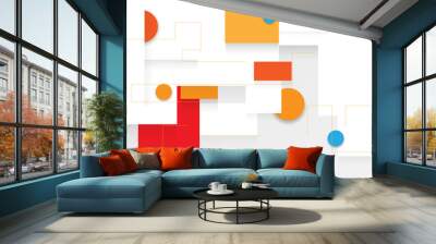 geometric shapes abstract background vector graphic Wall mural