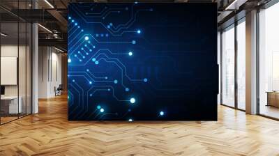 hi-tech digital data connection system Wall mural