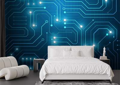 High tech technology geometric Wall mural