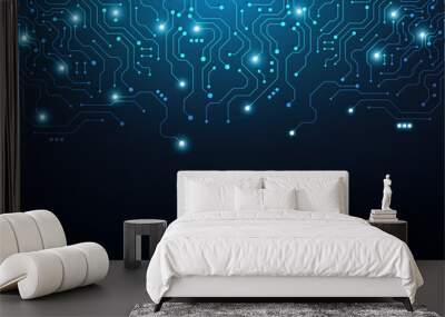 High tech technology geometric Wall mural