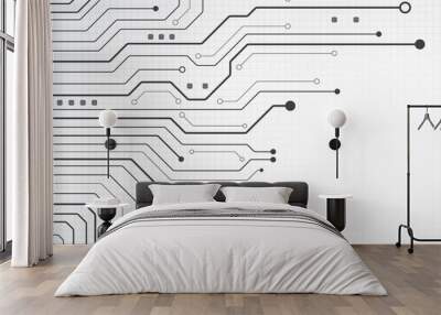 High tech technology geometric Wall mural