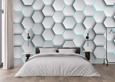 pattern hexagon background abstract Wall mural