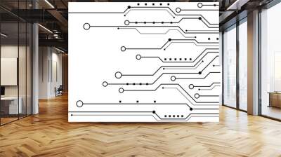 technology background with hi-tech digital data Wall mural