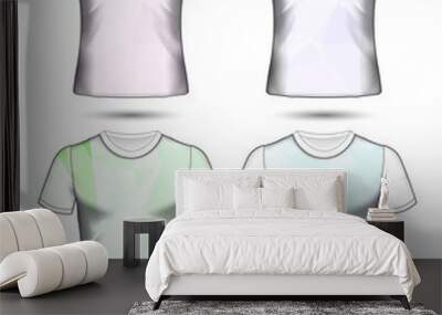  t-shirt templates abstract geometric collection of different colors polygonal mosaic Wall mural