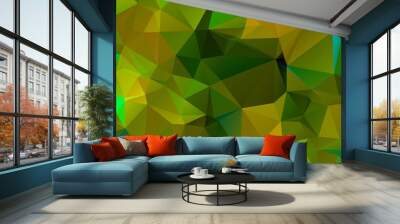 Abstract multicolor emerald green background. Vector polygonal design illustrator Wall mural