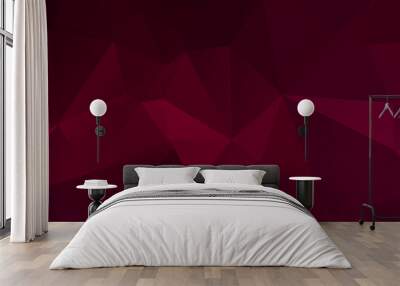 Abstract red geometric background for design Wall mural