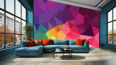 Bright geometrical polygonal vector background Wall mural