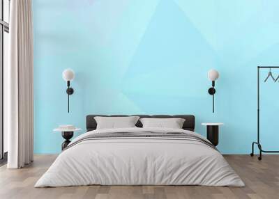 Light blue triangle modern geometric abstract background Wall mural