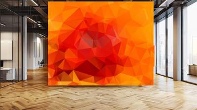 Light Orange polygonal illustration, which consist of triangles. Geometric background in Origami style with gradient. Triangular design for your business Wall mural