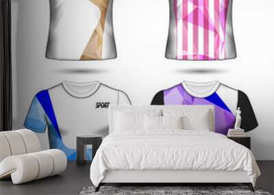 Set of soccer or football jersey template t-shirt style, Design your football club vector illustration Wall mural