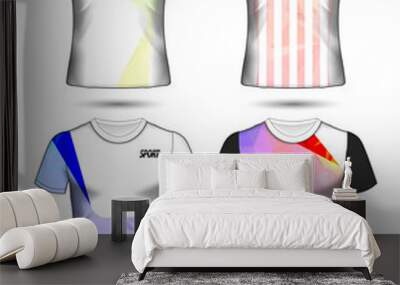 Set of soccer or football jersey template t-shirt style, Design your football club vector illustration Wall mural