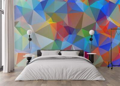 Vector Abstract geometric shape polygonal style Wall mural