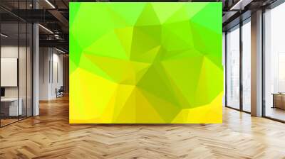 Vivid light Green vector Low poly crystal background. design pattern illustration Wall mural