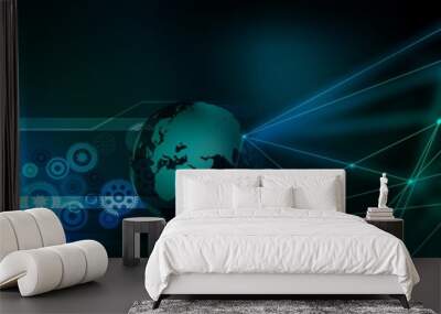 technology background Wall mural