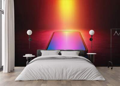 smartphone mobile screen, technology mobile display light Wall mural