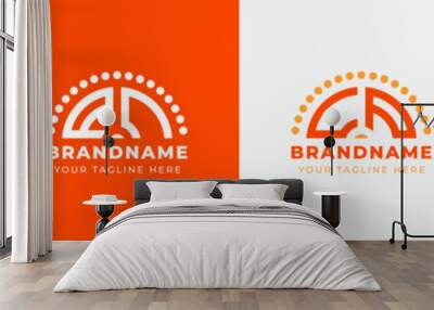 Letter CP and PC Sunrise  Logo Set, suitable for any business with CP or PC initials. Wall mural