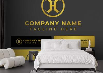 Letter H or HC Monogram Logo, suitable for any business with G or HC, CH initial. Wall mural