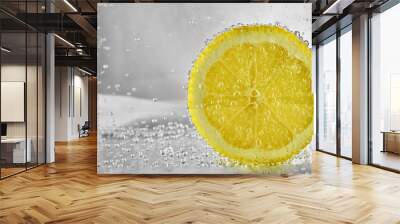 Cut a lemon in the water Wall mural