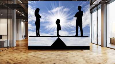 Divorce in the family Wall mural