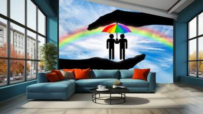 Gay rights notion Wall mural