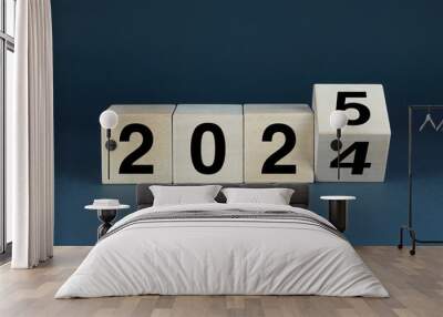 Minimalist New Year 2024-2025 Concept Wall mural