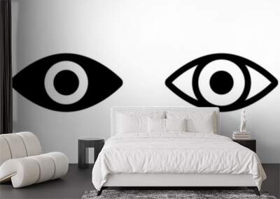 Eye icon vector set. Eyesight vision sign. Eye modern symbol isolated on white background. Wall mural