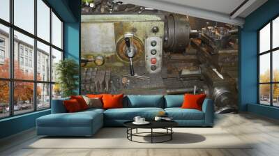 lathe in factory Wall mural