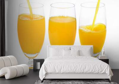 orange juice isolated on white Wall mural