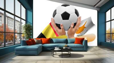 soccer football competition match, national teams belgium vs cyprus Wall mural