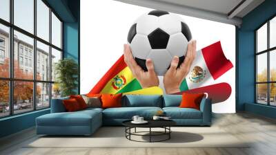 soccer football competition match, national teams bolivia vs mexico Wall mural