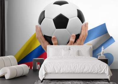 Soccer football competition match, national teams colombia vs argentina Wall mural