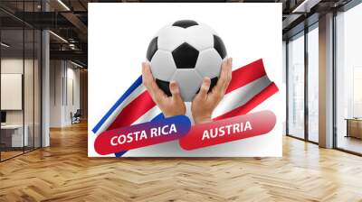 Soccer football competition match, national teams costa rica vs austria Wall mural