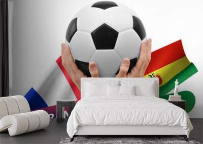 Soccer football competition match, national teams france vs bolivia Wall mural