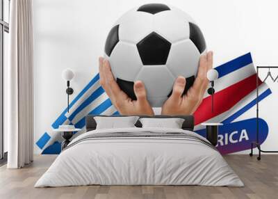 Soccer football competition match, national teams greece vs costa rica Wall mural