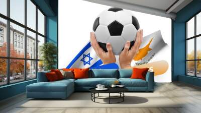 Soccer football competition match, national teams israel vs cyprus Wall mural