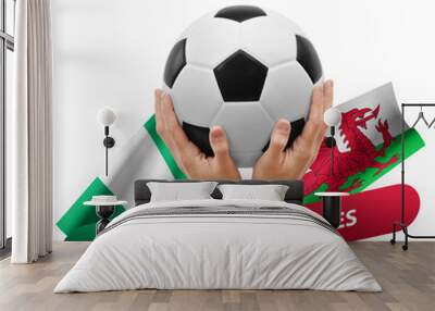 Soccer football competition match, national teams nigeria vs wales Wall mural