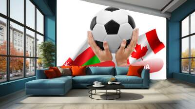 Soccer football competition match, national teams oman vs canada Wall mural