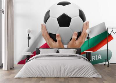 Soccer football competition match, national teams poland vs bulgaria Wall mural