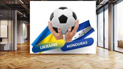 Soccer football competition match, national teams ukraine vs honduras Wall mural