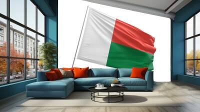 Transparent flag of madagascar Wall mural