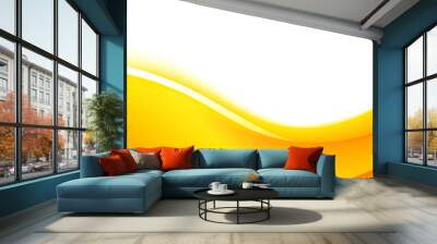 abstract bright orange soft swoosh wave background Wall mural